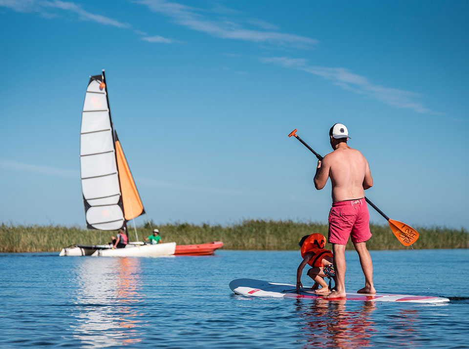 How to get to Lac Biscarrosse from the campsite